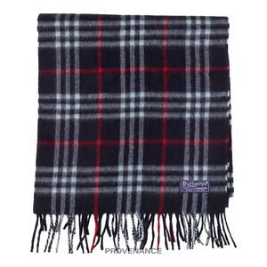 🔴 Burberry Scarf - Nova Check Cashmere Navy